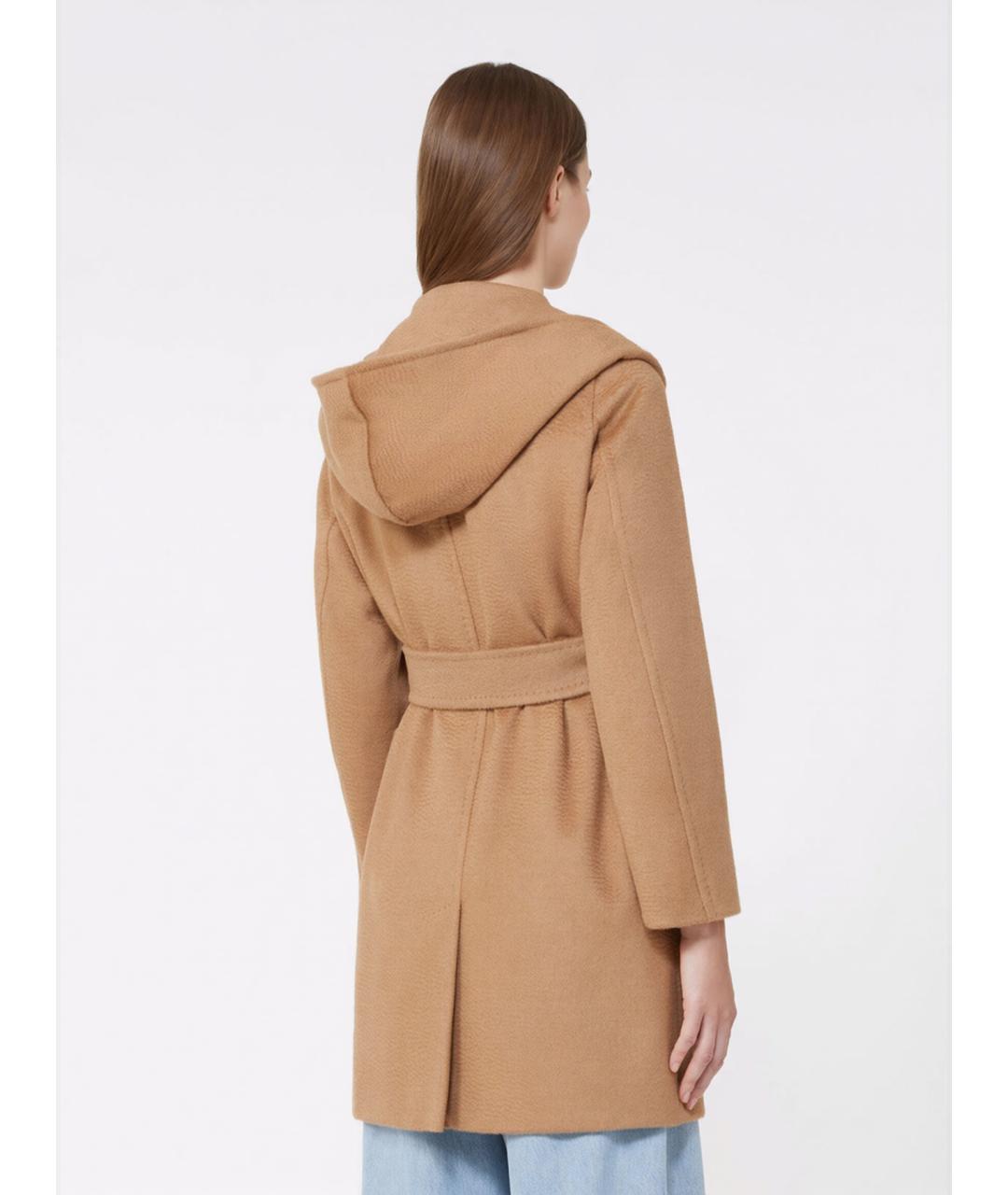MAX MARA Бежевое шерстяное пальто, фото 4