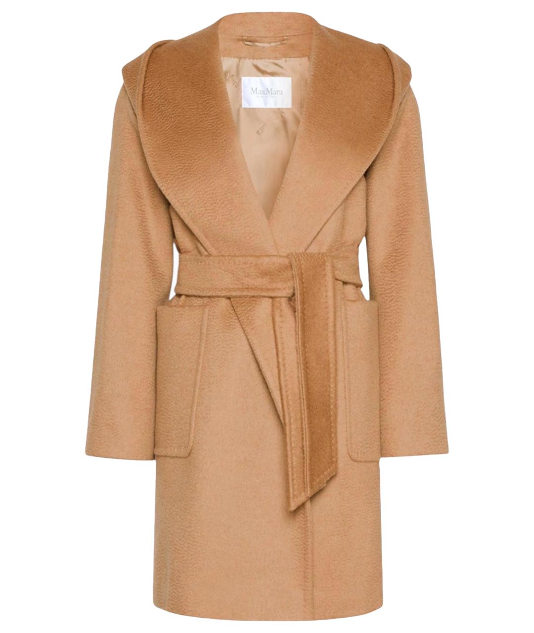 MAX MARA Бежевое шерстяное пальто, фото 1