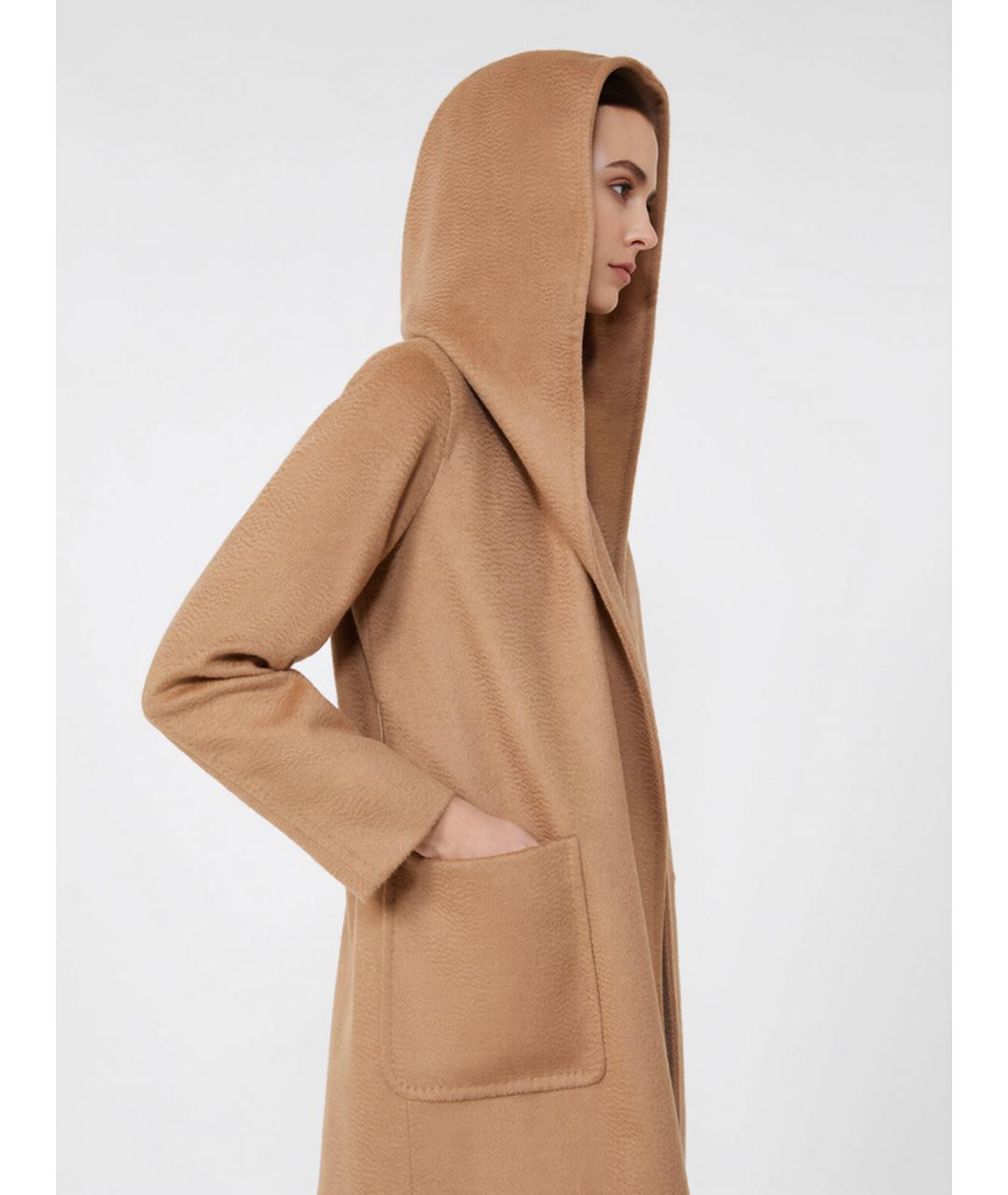 MAX MARA Бежевое шерстяное пальто, фото 5