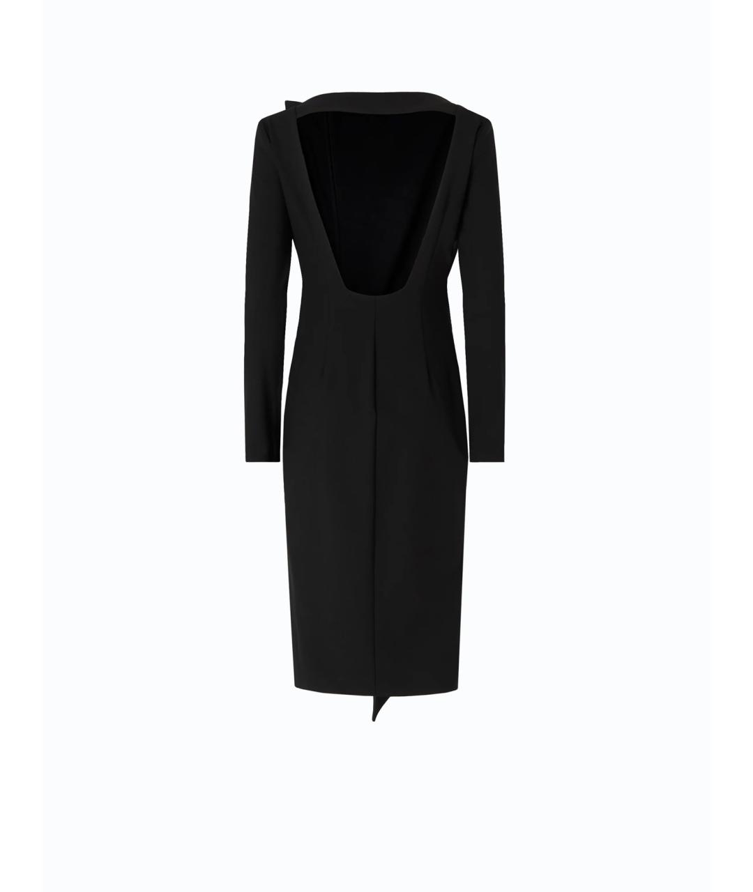 PINKO Черное полиэстеровое коктейльное платье, фото 6