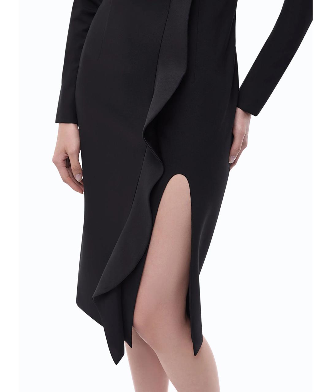 PINKO Черное полиэстеровое коктейльное платье, фото 4