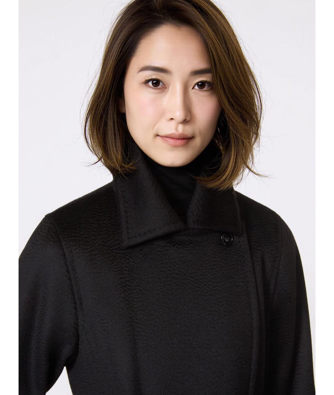 MAX MARA Черное шерстяное пальто, фото 4