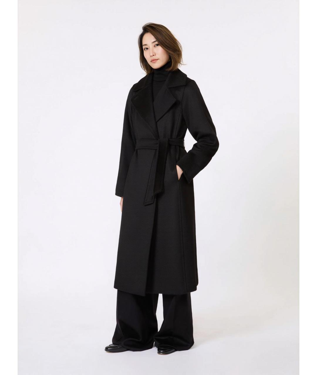 MAX MARA Черное шерстяное пальто, фото 2