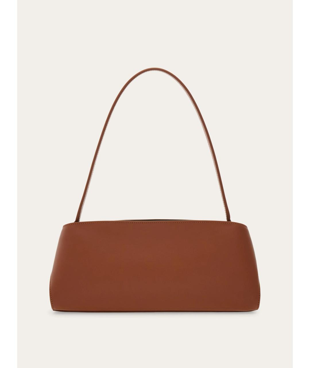 FERRAGAMO Бежевая кожаная сумка через плечо, фото 3