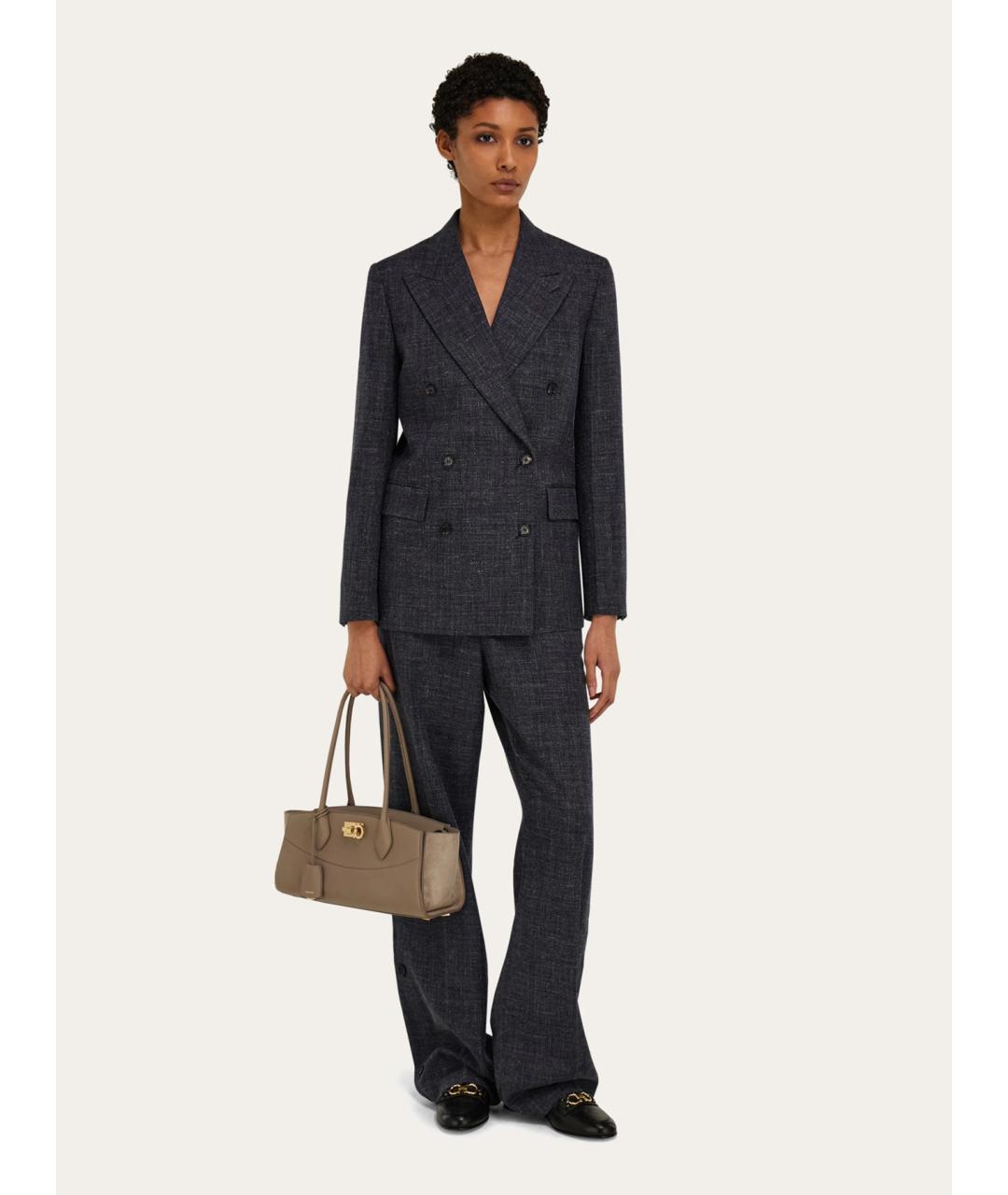 FERRAGAMO Бежевая кожаная сумка тоут, фото 3