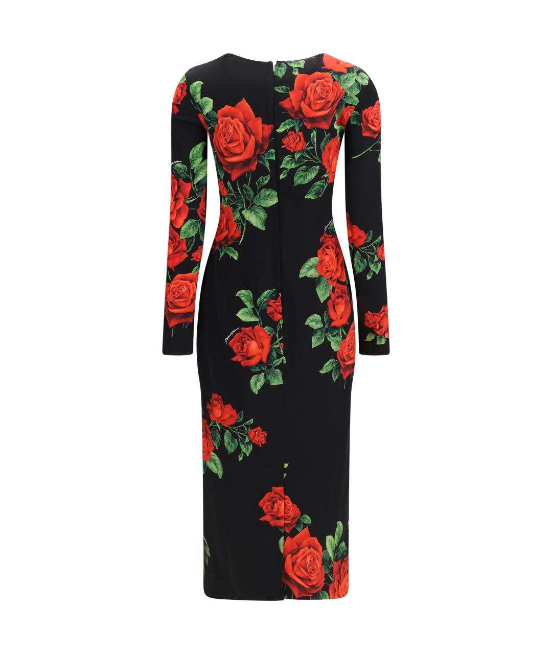 DOLCE&GABBANA Черное шелковое коктейльное платье, фото 2
