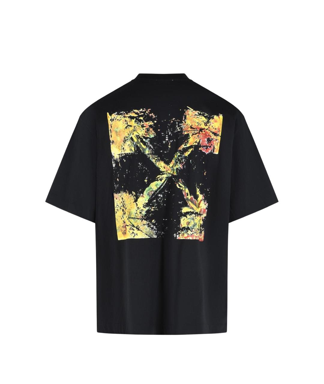 OFF-WHITE Черная хлопковая футболка, фото 3