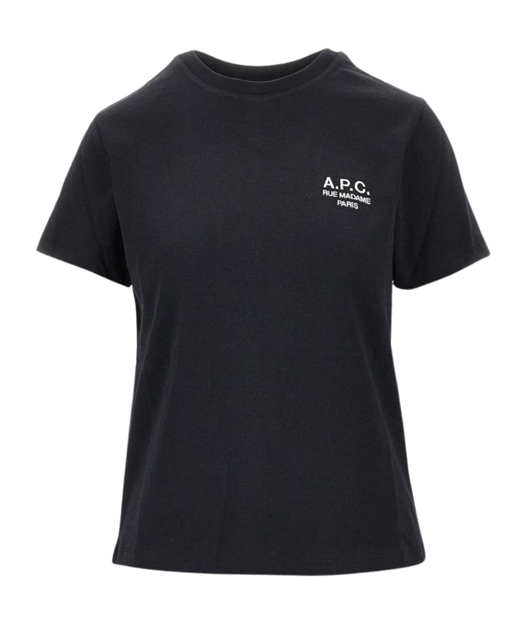 A.P.C. Черная хлопковая футболка, фото 1