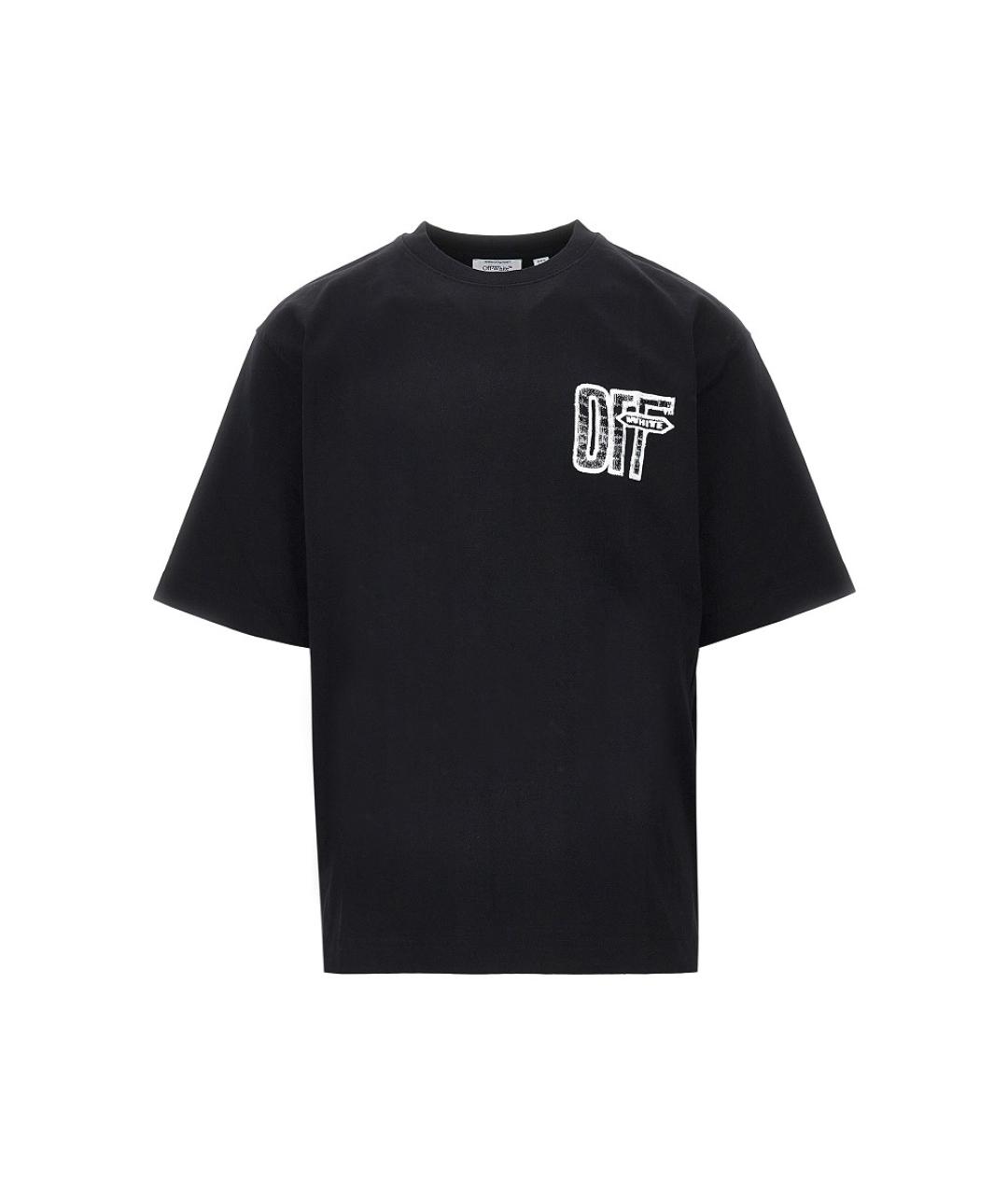 OFF-WHITE Черная хлопковая футболка, фото 1