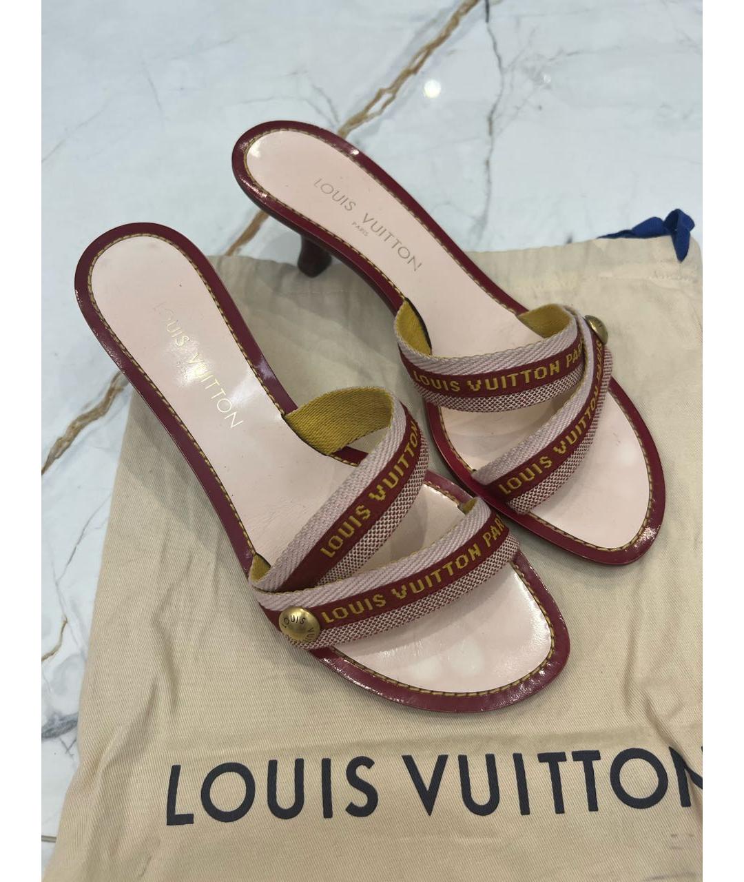 LOUIS VUITTON PRE-OWNED Мульти текстильные мюли, фото 2