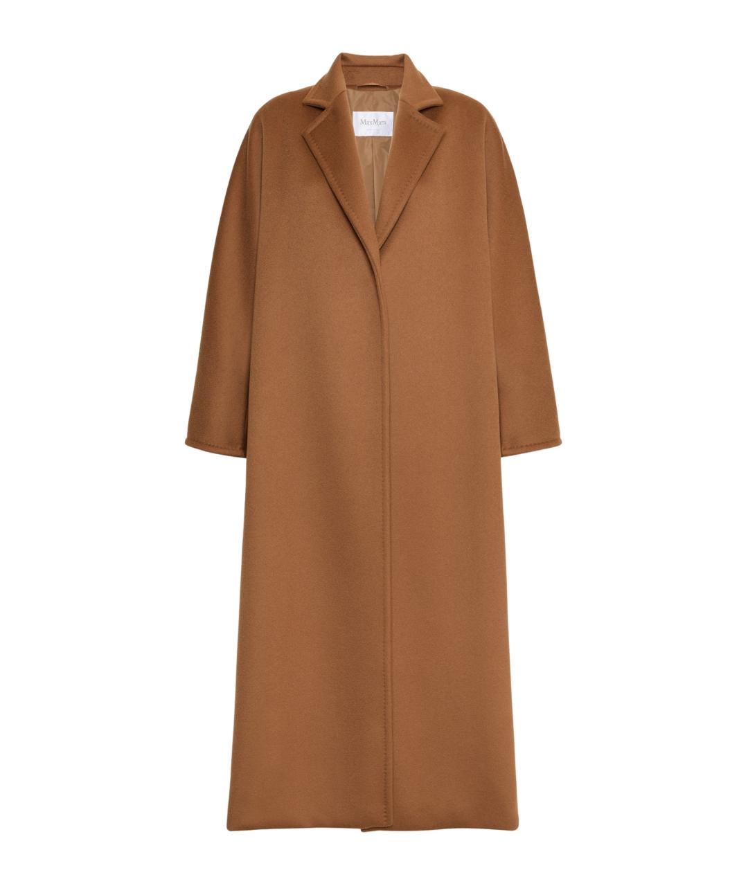 MAX MARA Коричневое кашемировое пальто, фото 1