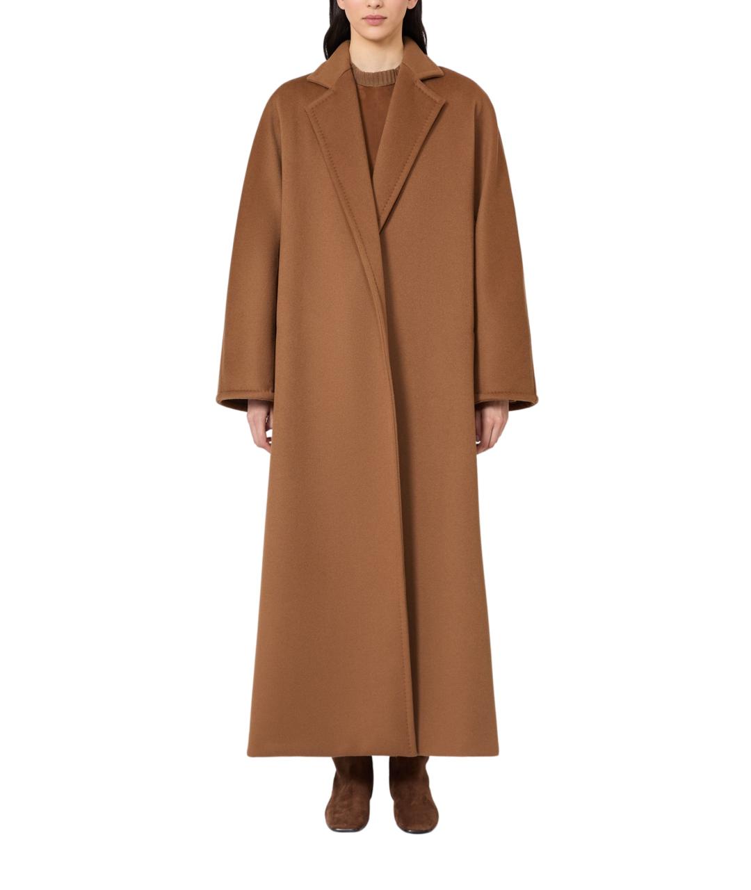 MAX MARA Коричневое кашемировое пальто, фото 2