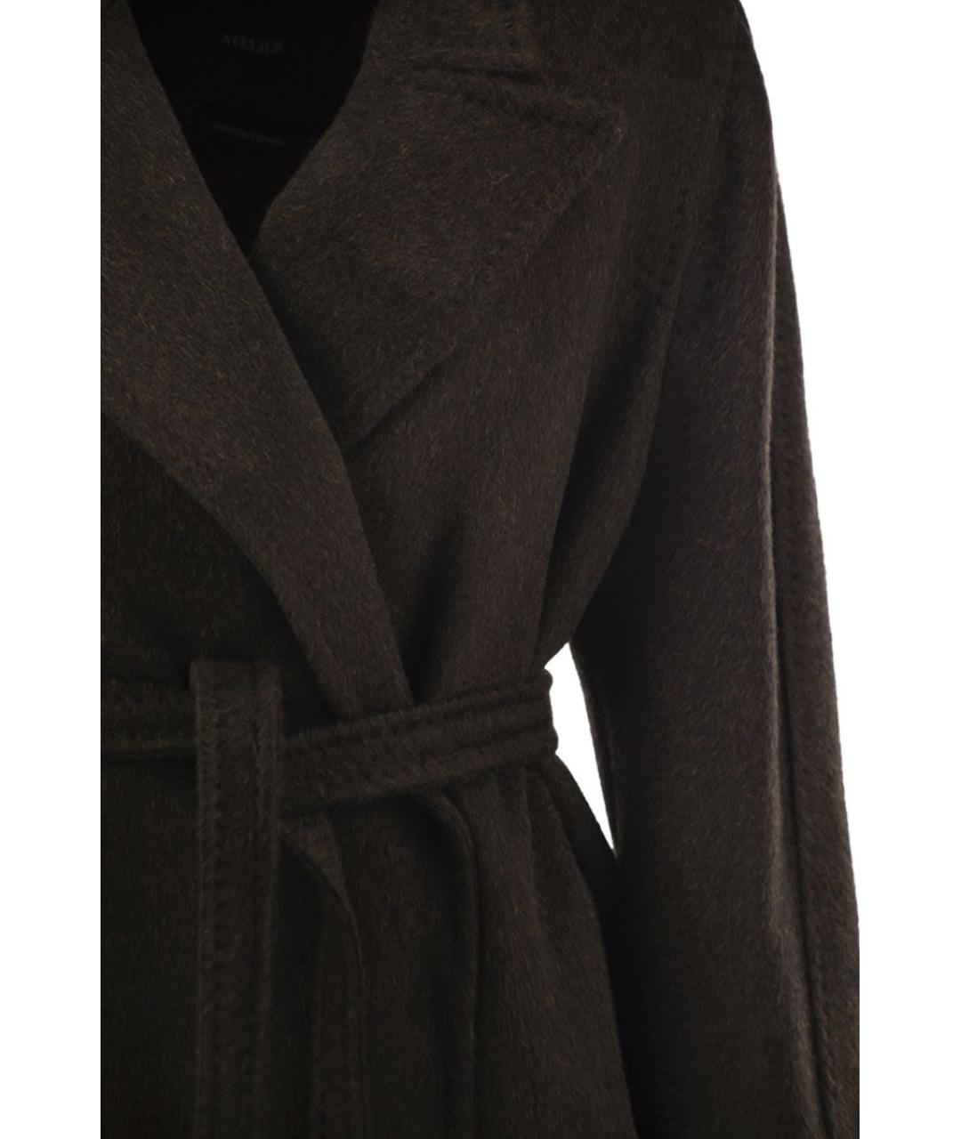 MAX MARA Коричневое шерстяное пальто, фото 4