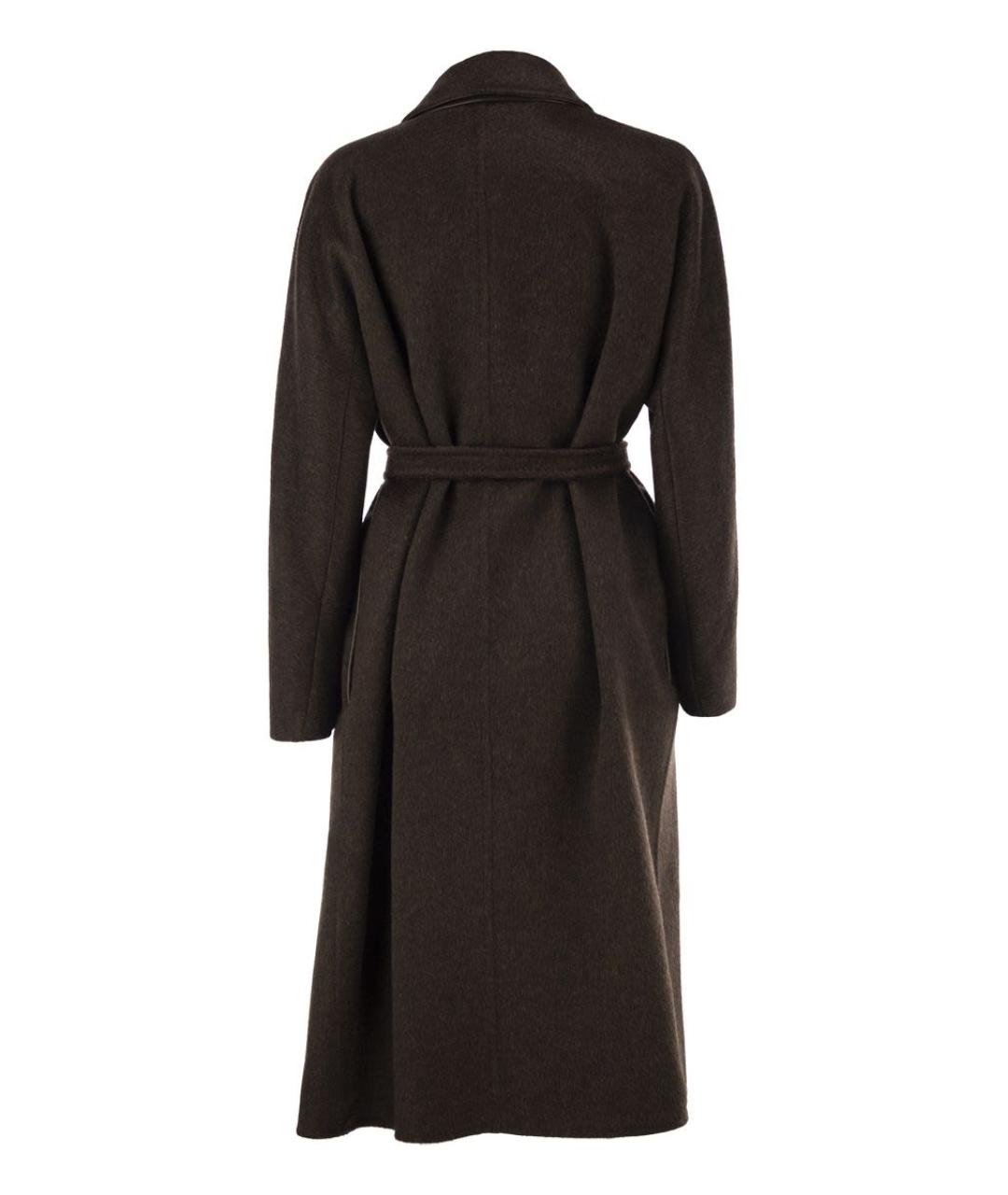 MAX MARA Коричневое шерстяное пальто, фото 2