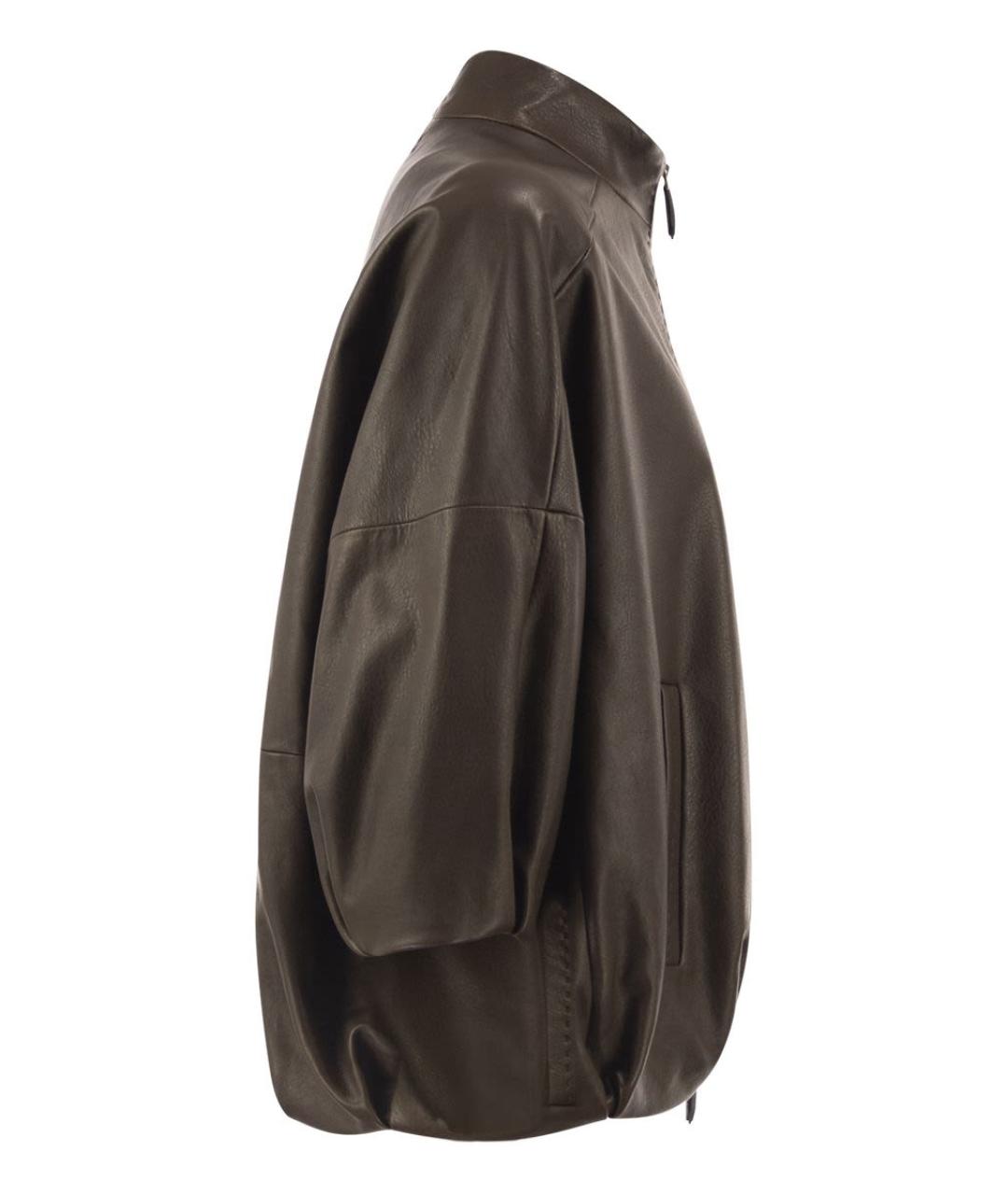 MAX MARA Коричневая кожаная куртка, фото 3
