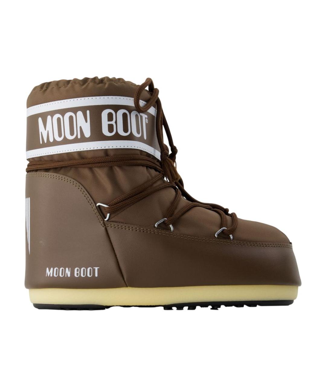 MOON BOOT Коричневые синтетические ботинки, фото 1