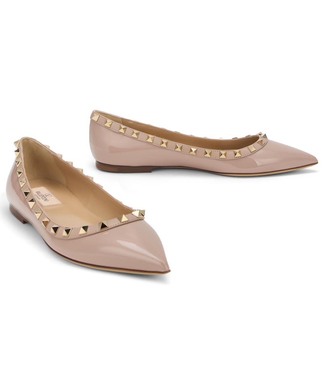 VALENTINO Розовые балетки из лакированной кожи, фото 2