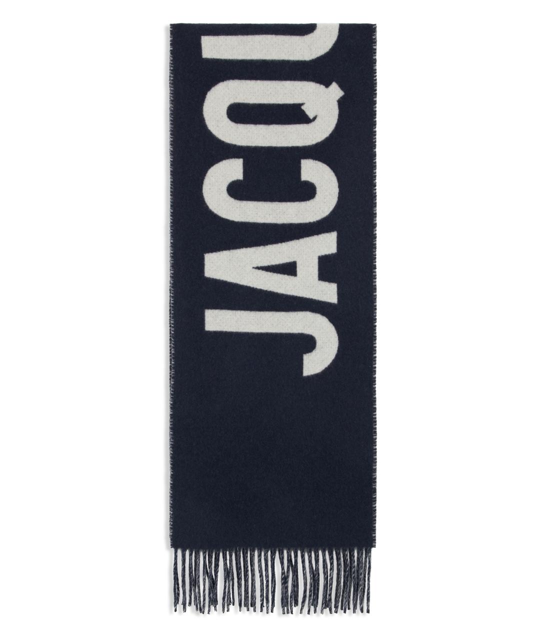 JACQUEMUS Темно-синий шерстяной шарф, фото 1