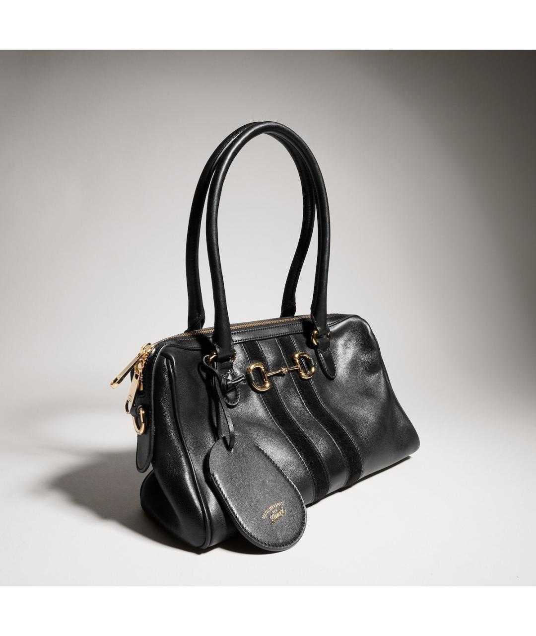GUCCI Черная кожаная сумка через плечо, фото 2
