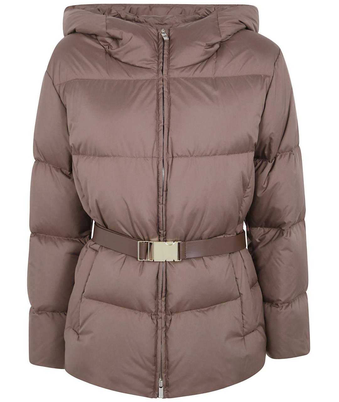 MAX MARA STUDIO Коричневая полиэстеровая куртка, фото 1