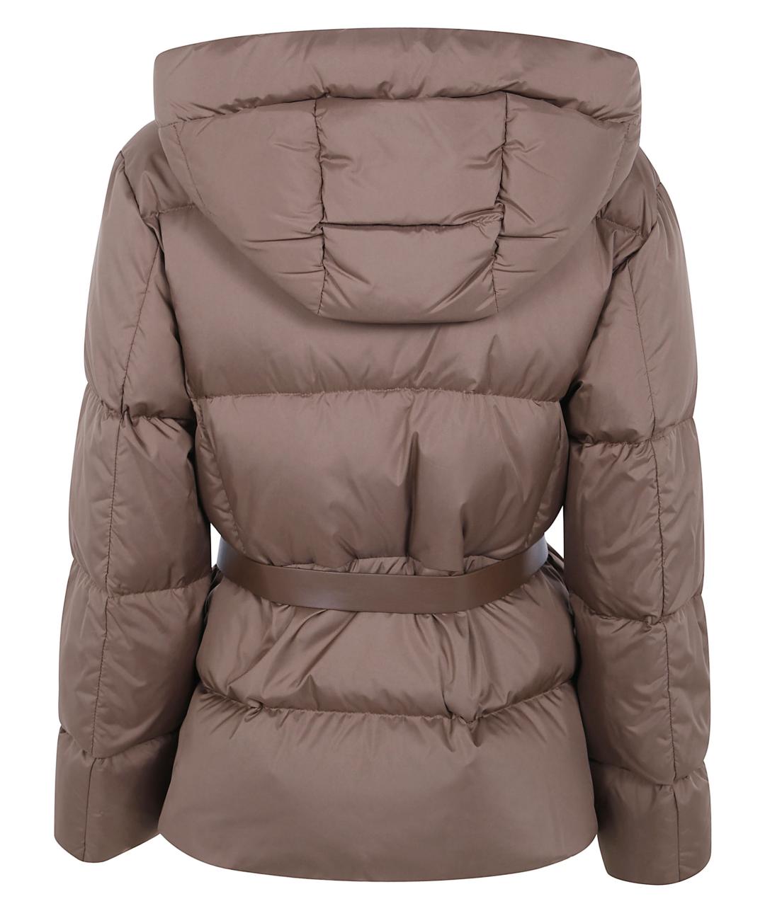 MAX MARA STUDIO Коричневая полиэстеровая куртка, фото 2