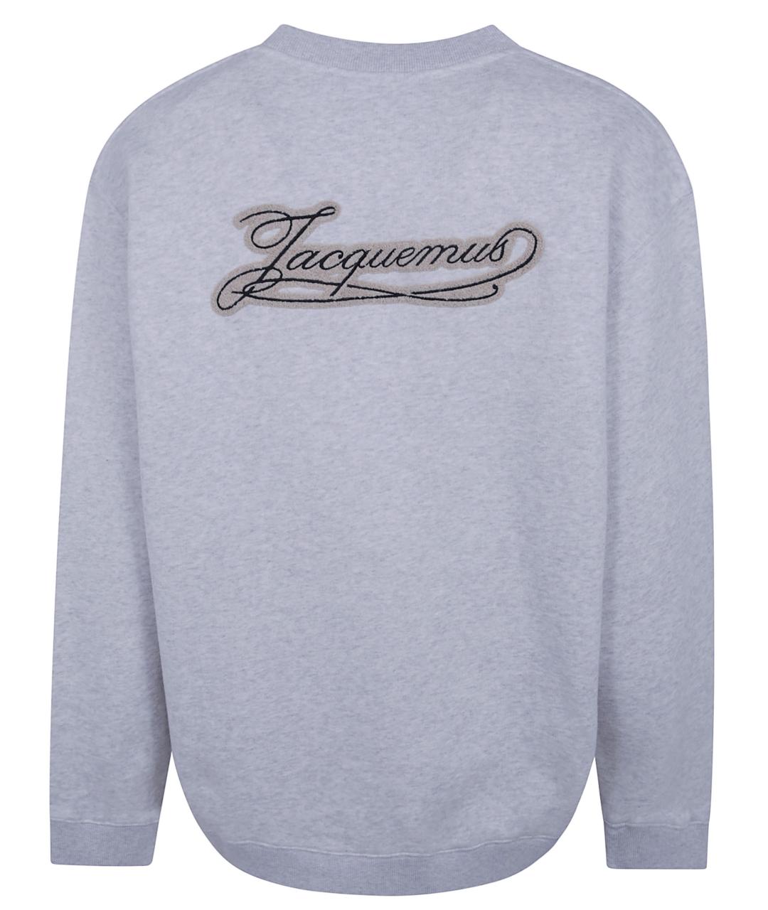 JACQUEMUS Серый хлопковый джемпер / свитер, фото 2