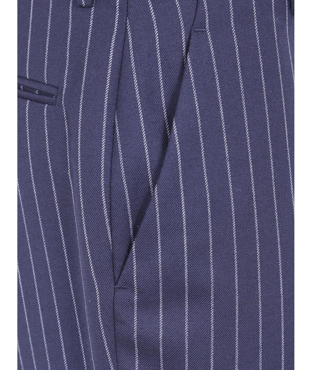 TOM FORD Синие шерстяные прямые брюки, фото 3
