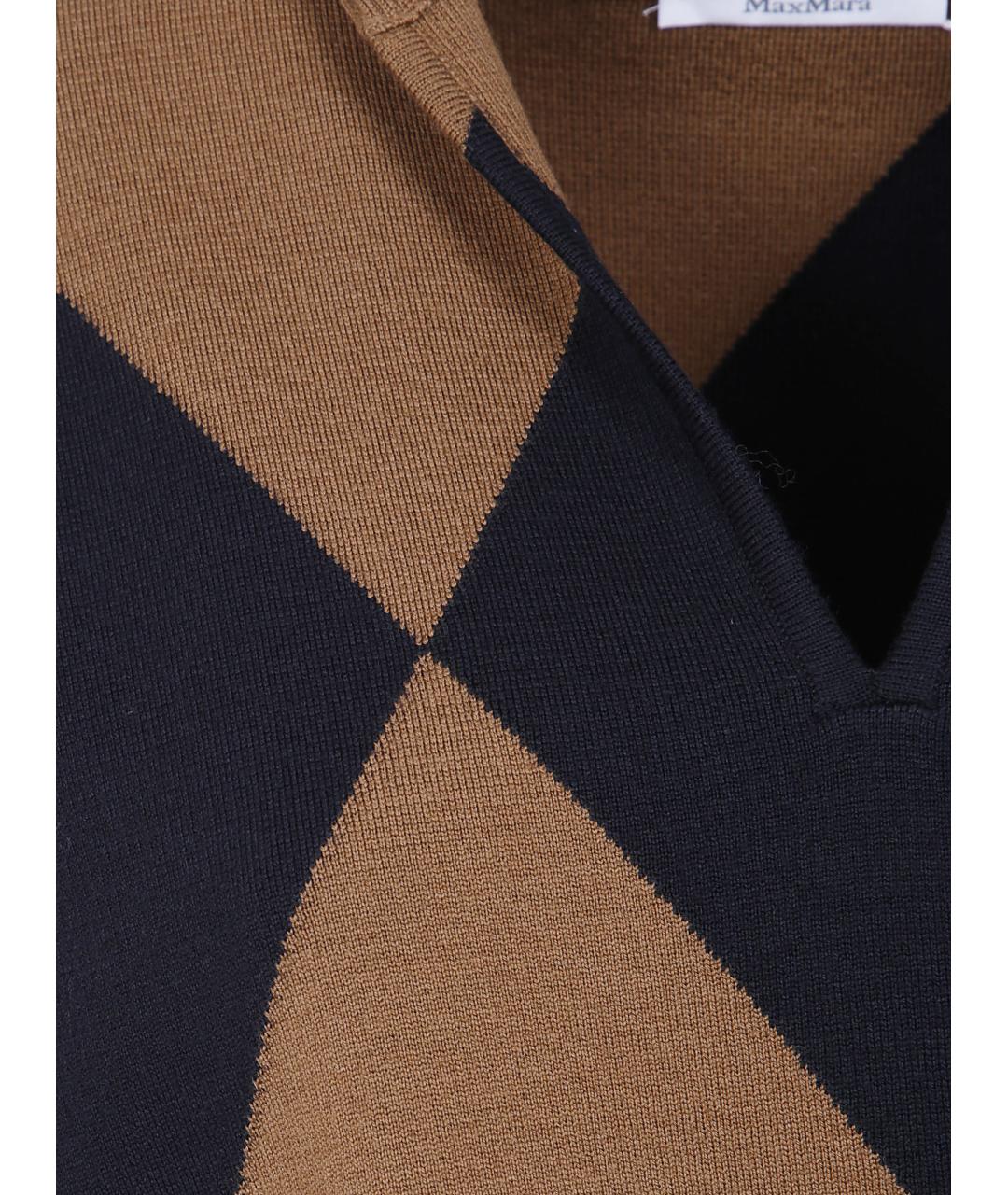 MAX MARA Коричневый шерстяной джемпер / свитер, фото 3