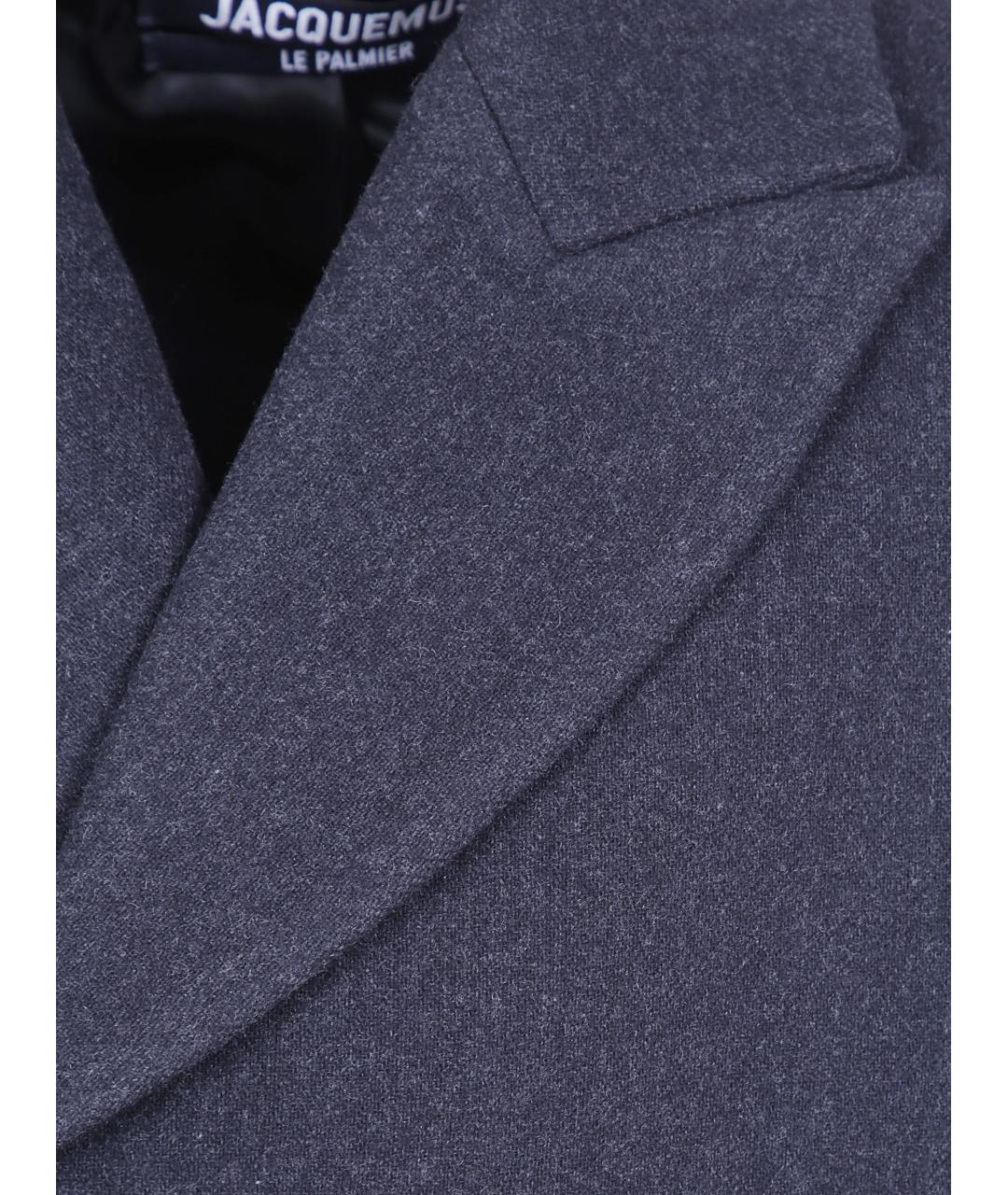 JACQUEMUS Серое хлопковое пальто, фото 3