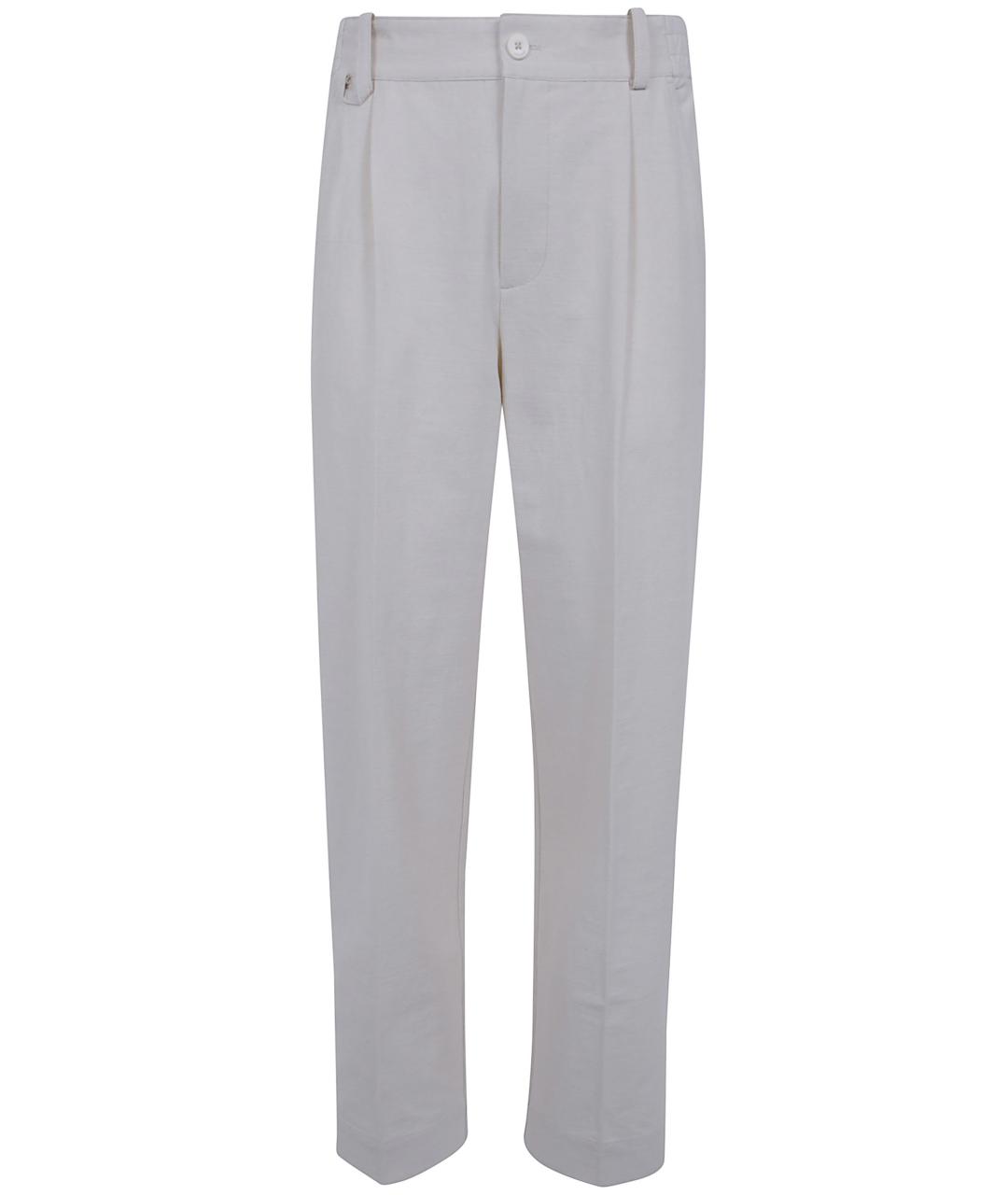 JACQUEMUS Белые хлопковые повседневные брюки, фото 1