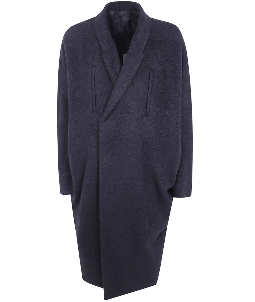 RICK OWENS Черное шерстяное пальто, фото 1