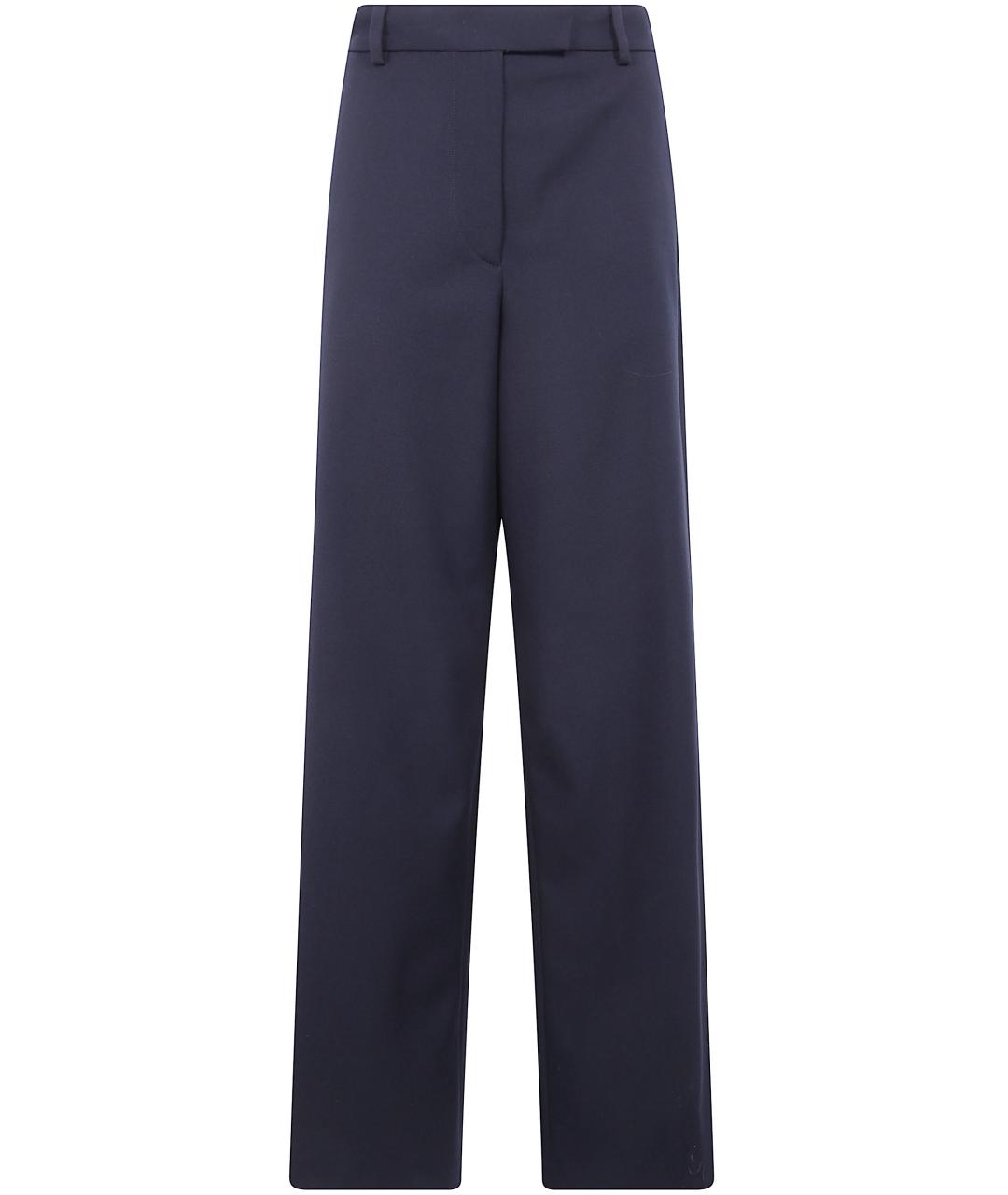 DRIES VAN NOTEN Черные шерстяные прямые брюки, фото 1