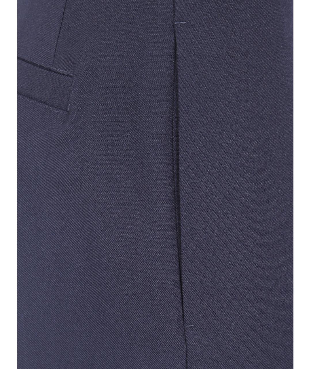 DRIES VAN NOTEN Черные шерстяные прямые брюки, фото 3