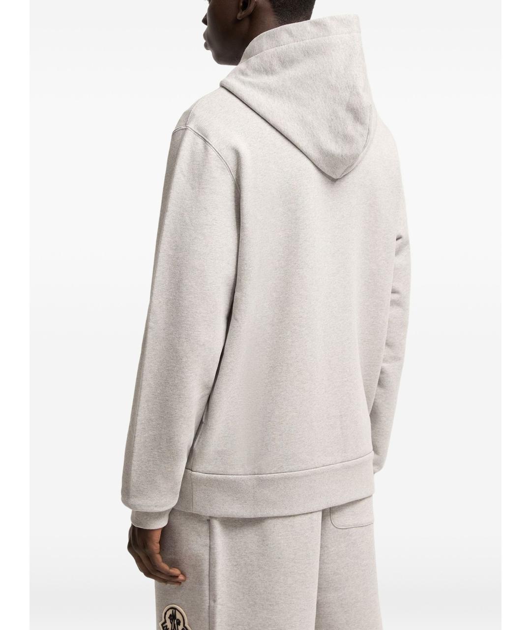 MONCLER Серый хлопковый кардиган, фото 4
