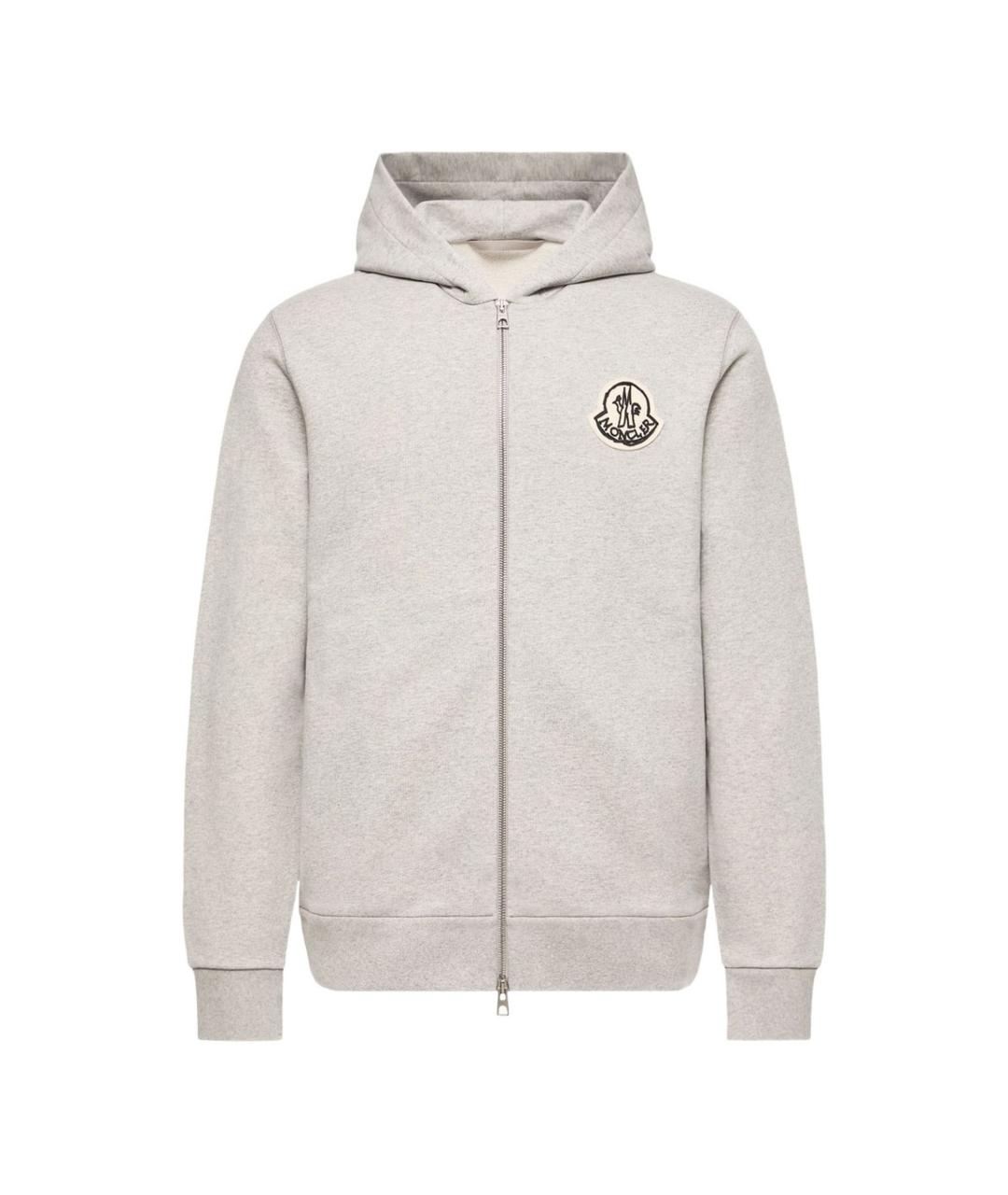 MONCLER Серый хлопковый кардиган, фото 1