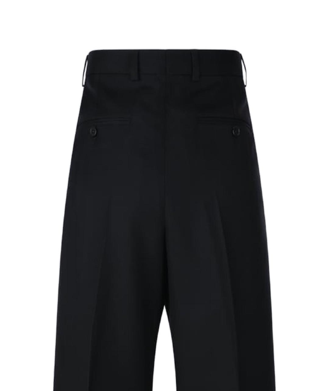 CELINE Черные шерстяные прямые брюки, фото 2