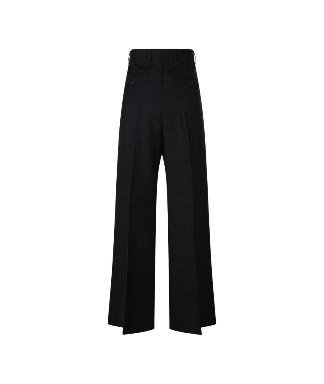 CELINE Черные шерстяные прямые брюки, фото 1