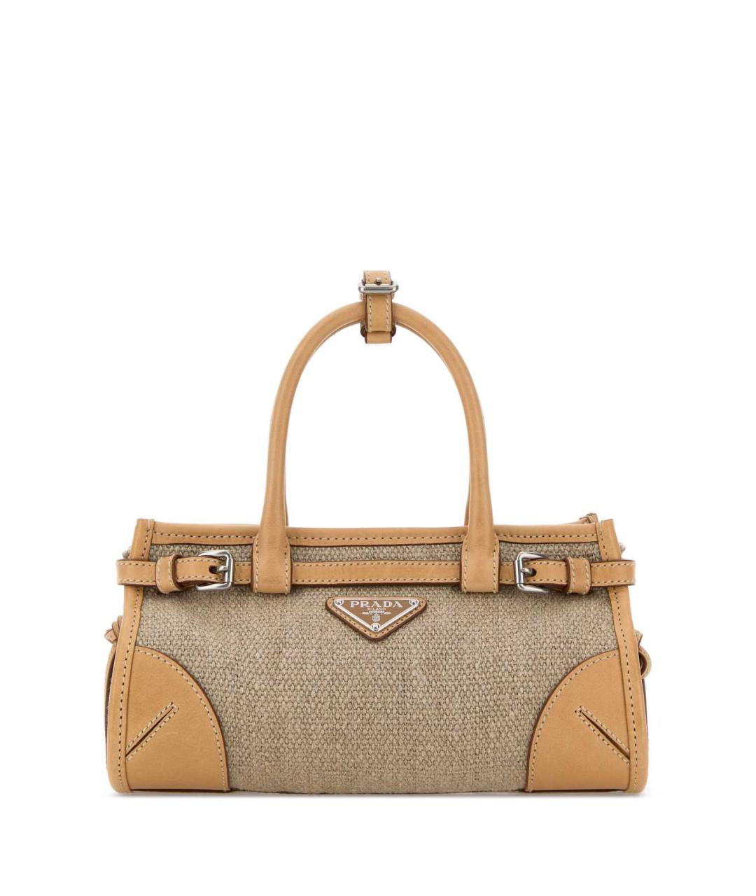 PRADA Бежевая сумка через плечо из канвы, фото 1