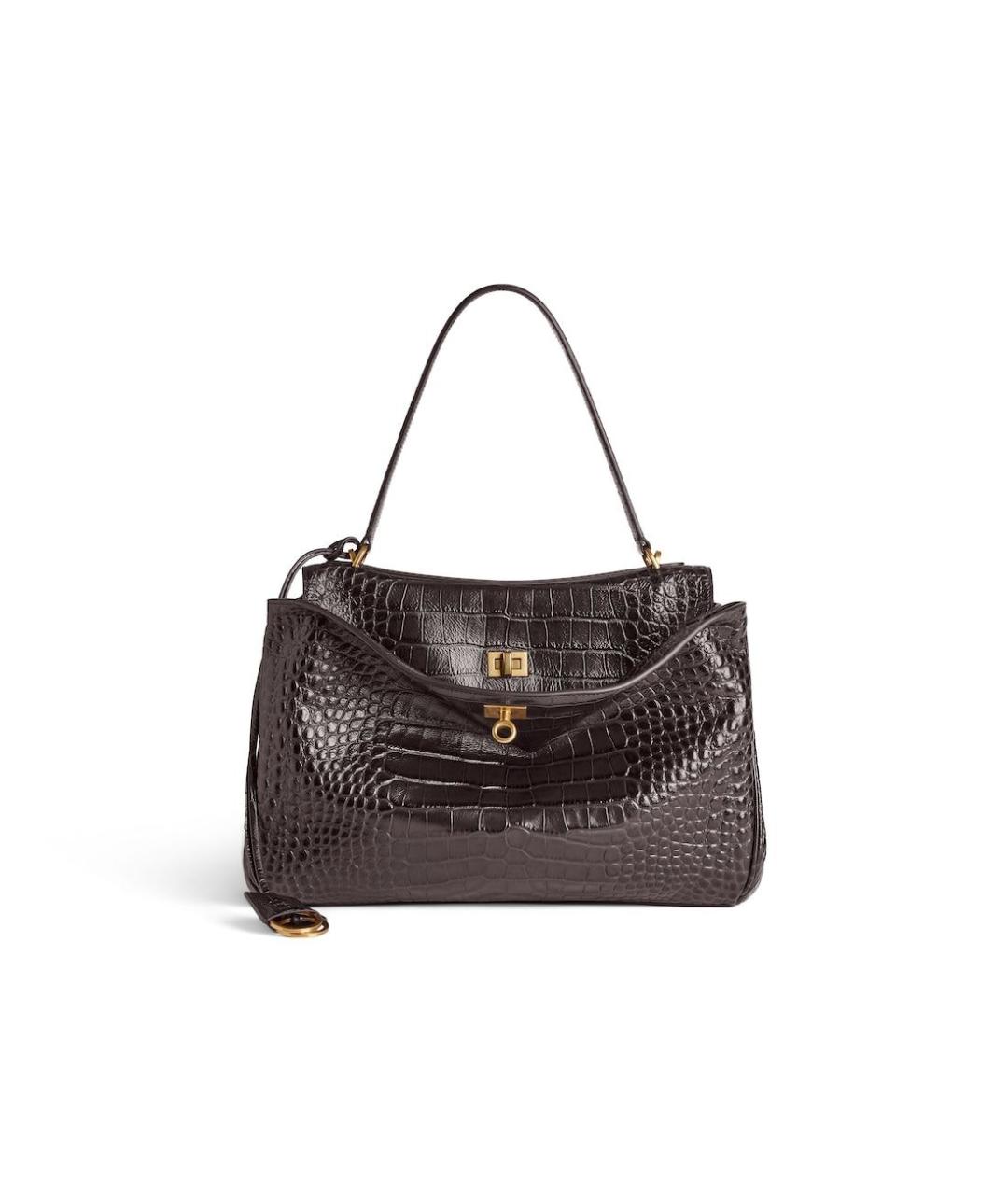 BALENCIAGA Коричневая кожаная сумка тоут, фото 1