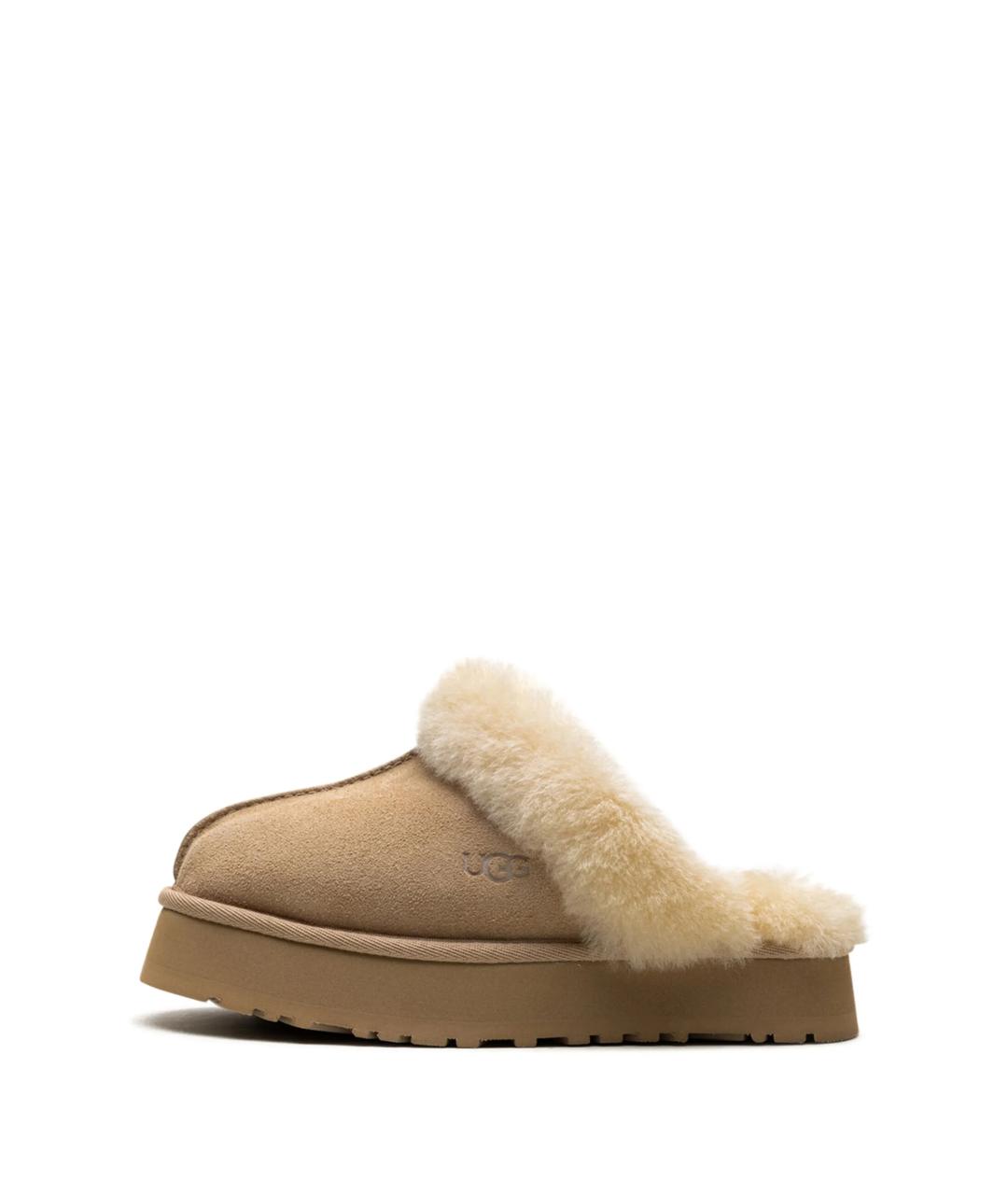 UGG Бежевые замшевые сабо, фото 5