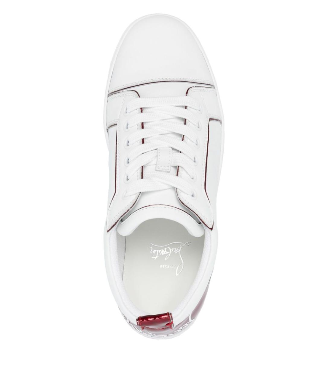 CHRISTIAN LOUBOUTIN Белые кожаные кеды, фото 4