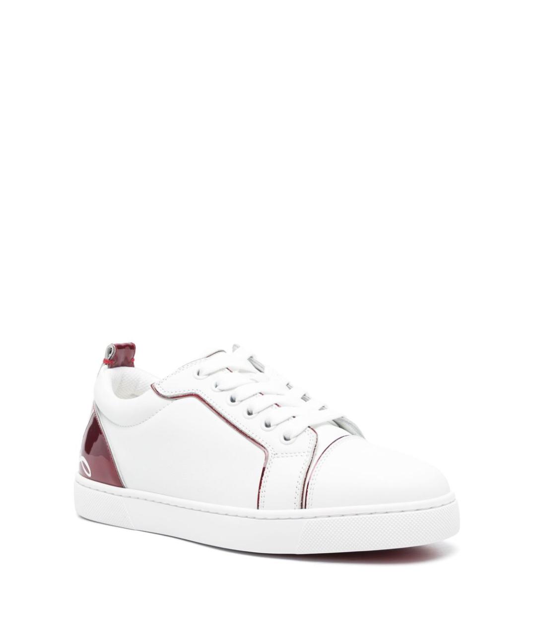 CHRISTIAN LOUBOUTIN Белые кожаные кеды, фото 2