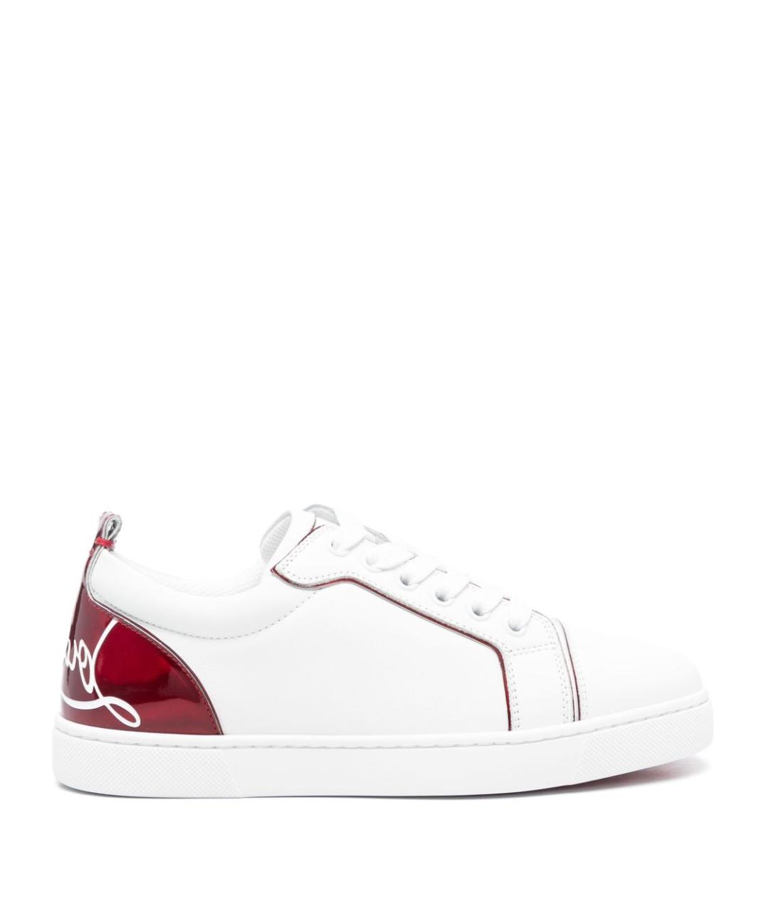 CHRISTIAN LOUBOUTIN Белые кожаные кеды, фото 1