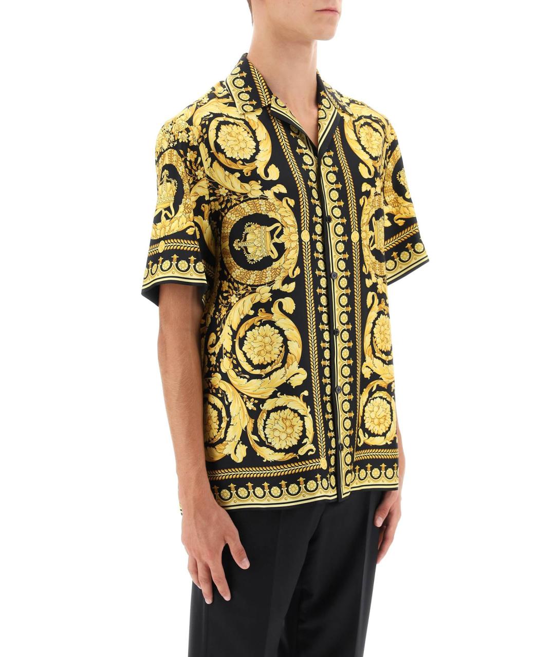 VERSACE Мульти шелковая кэжуал рубашка, фото 2