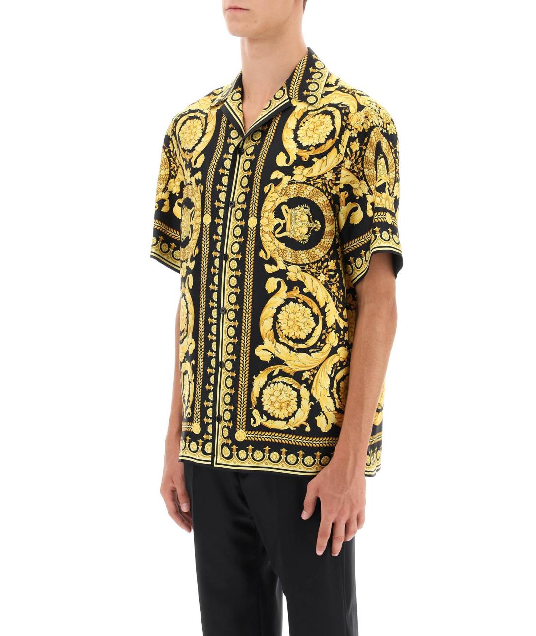 VERSACE Мульти шелковая кэжуал рубашка, фото 4