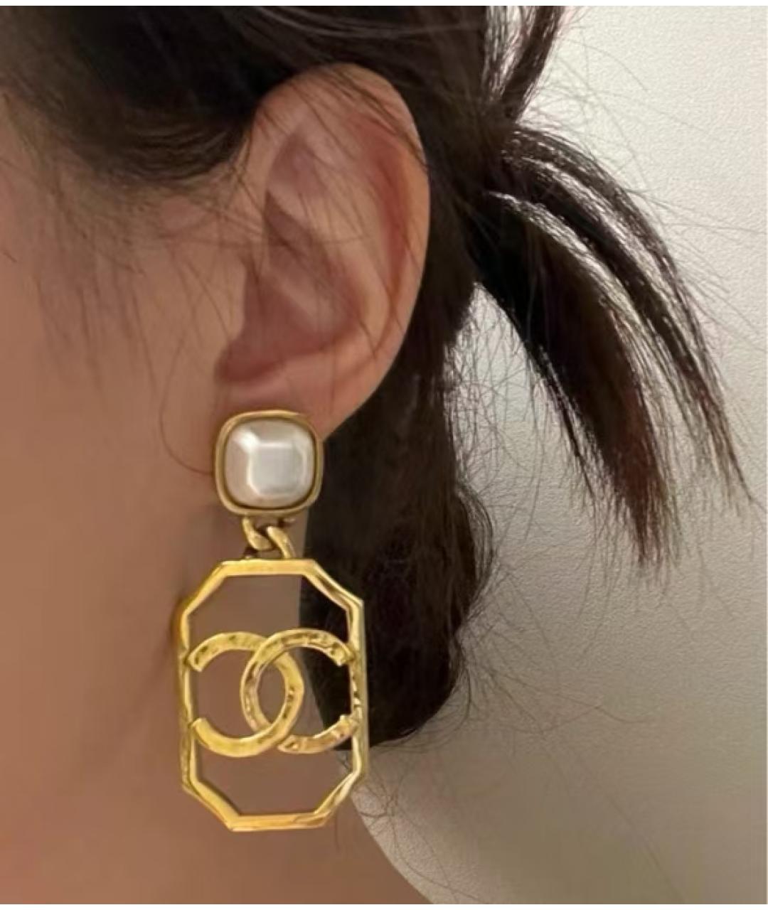 CHANEL Золотые серьги, фото 4