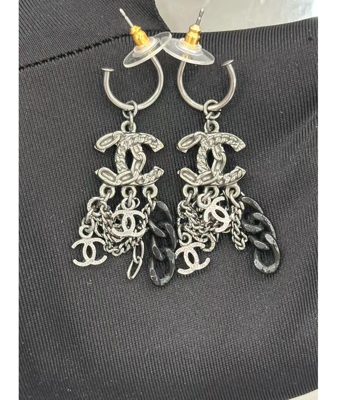 CHANEL Серебряные серьги, фото 3