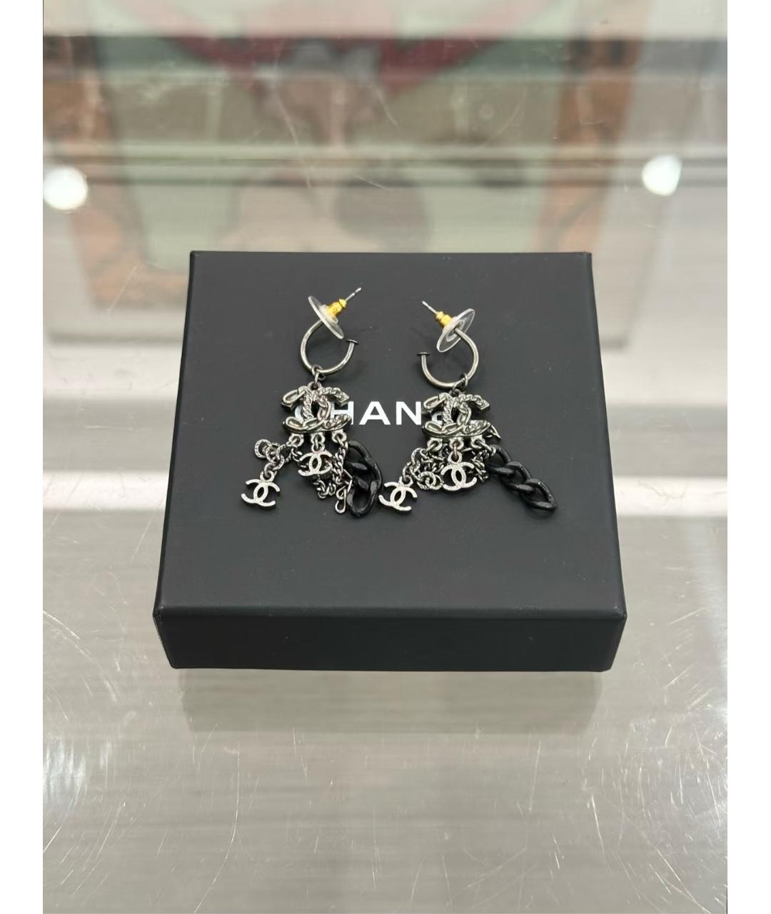 CHANEL Серебряные серьги, фото 2