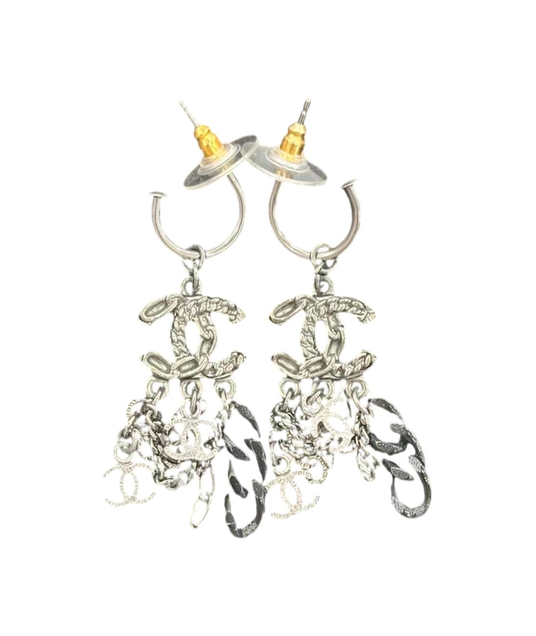 CHANEL Серебряные серьги, фото 1