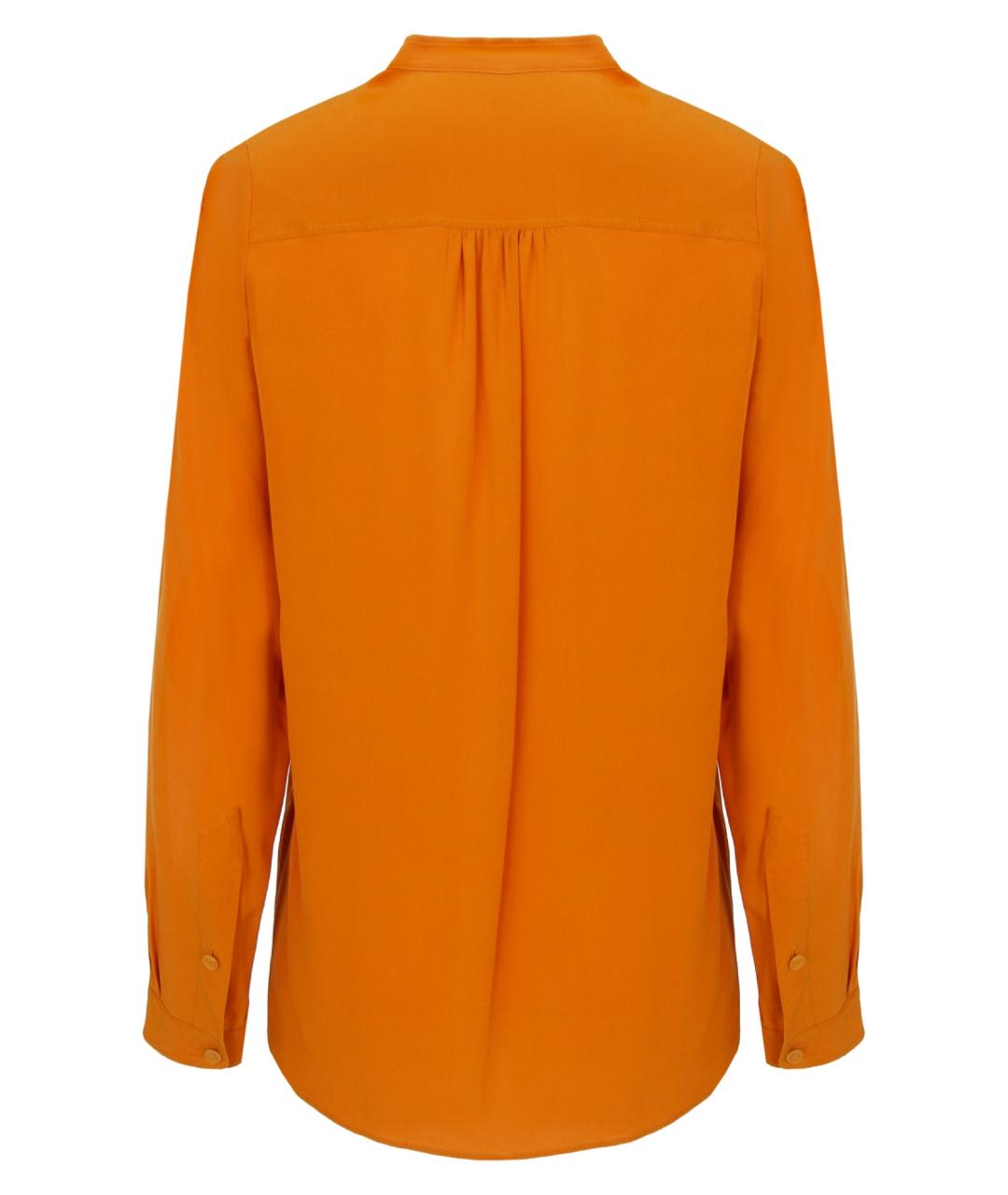 STELLA MCCARTNEY Оранжевая шелковая блузы, фото 3